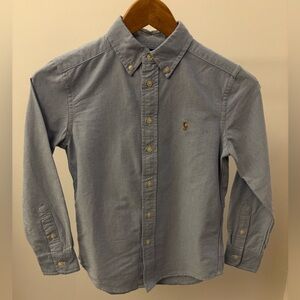Polo Ralph Lauren Kids Button Down Classic Oxford Shirt French Blue Small (8)